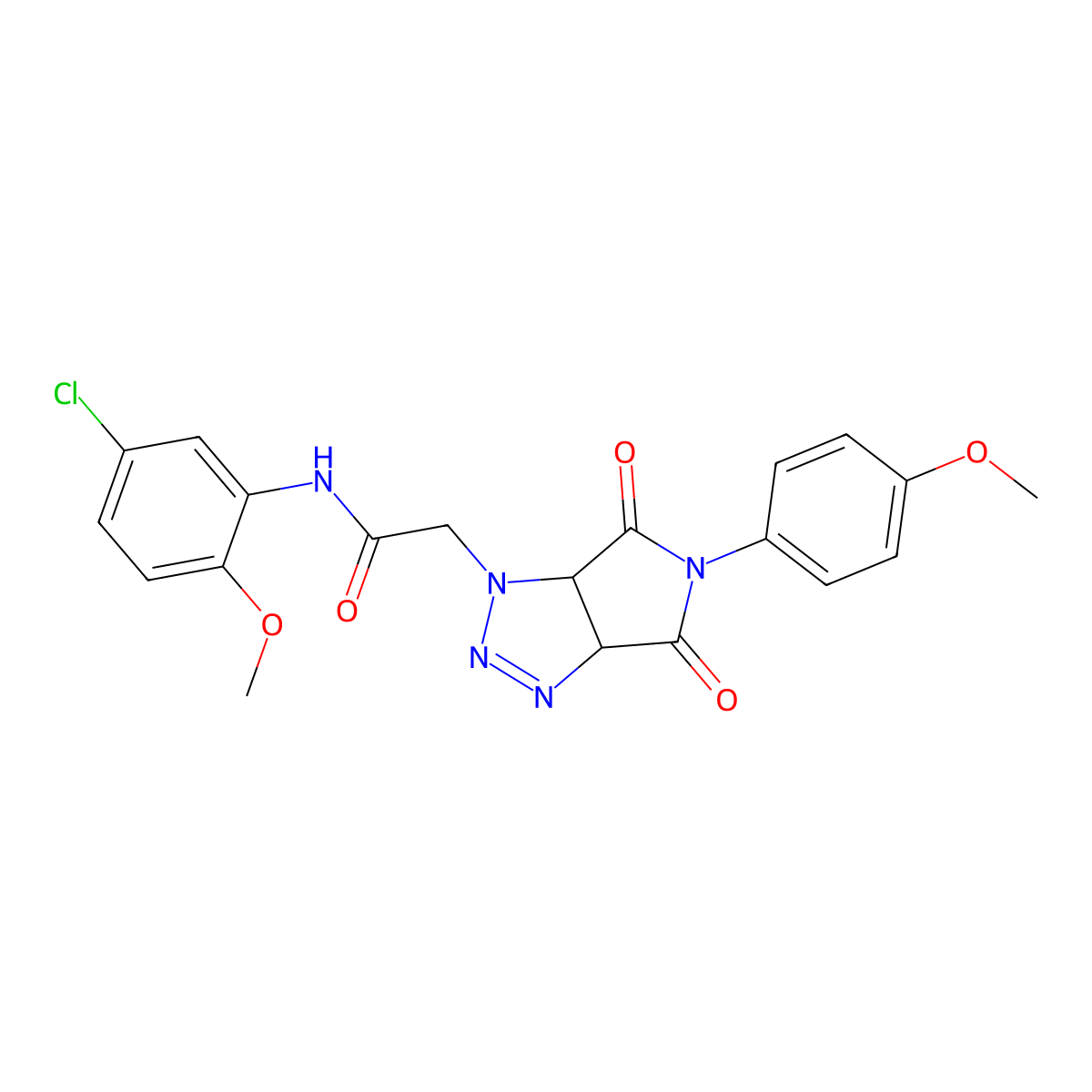 N-(5-chloro-2-methoxyphenyl)-2-(5-(4-methoxyphenyl)-4,6-dioxo-4,5,6,6a-tetrahydropyrrolo[3,4-d][1,2,3]triazol-1(3aH)-yl)acetamide molecular structure, CAS 1052613-86-1