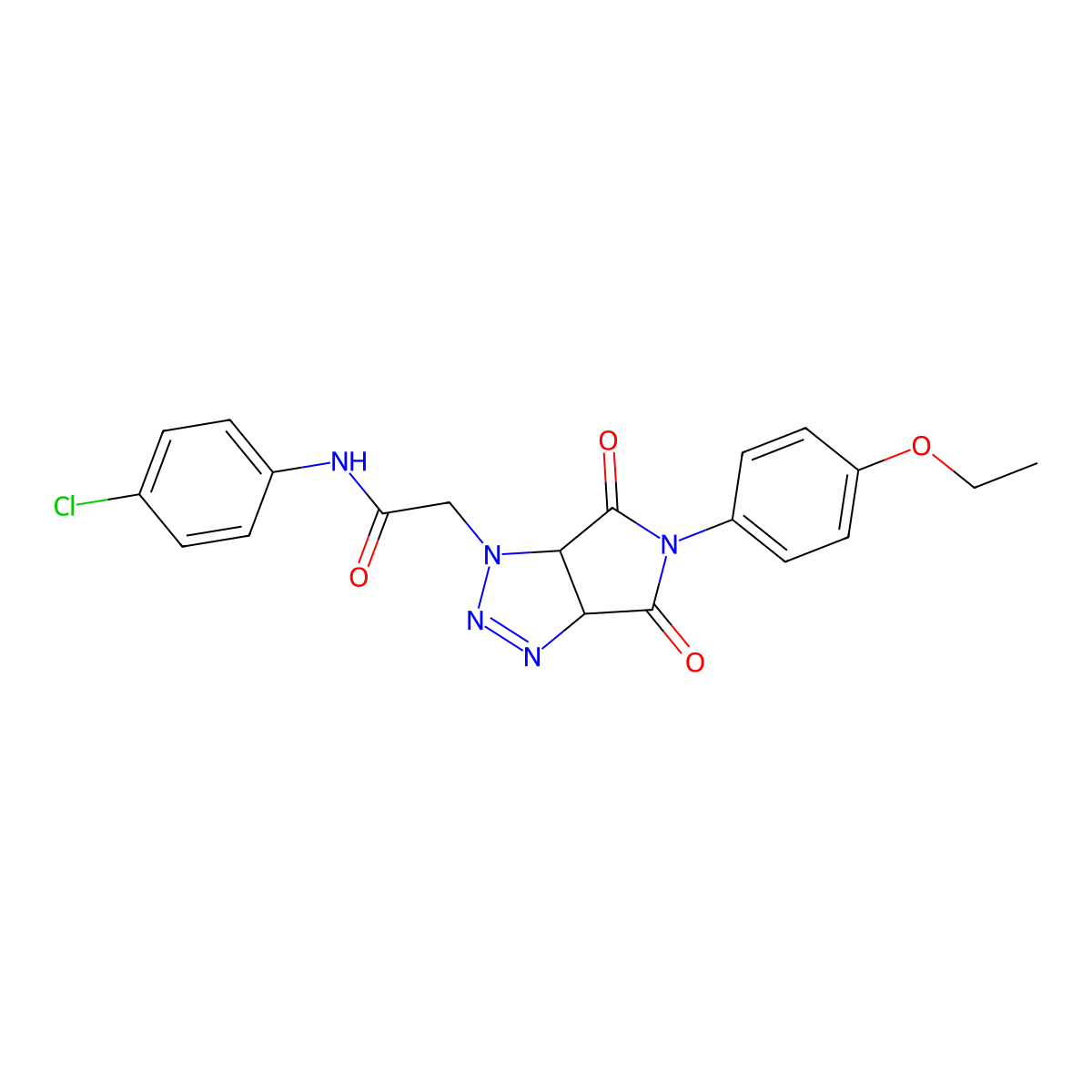 N-(4-chlorophenyl)-2-(5-(4-ethoxyphenyl)-4,6-dioxo-4,5,6,6a-tetrahydropyrrolo[3,4-d][1,2,3]triazol-1(3aH)-yl)acetamide molecular structure, CAS 1052615-42-5