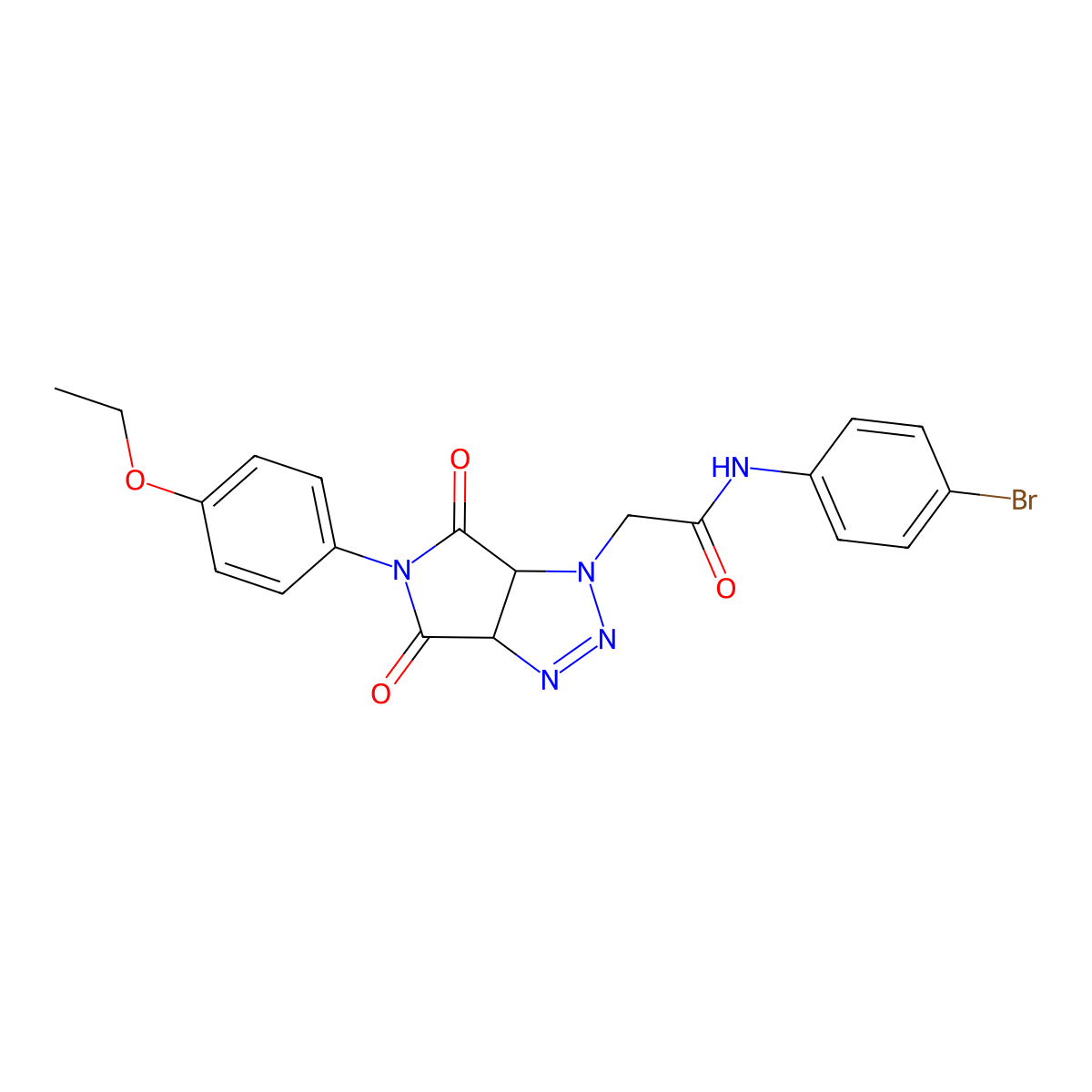 N-(4-bromophenyl)-2-(5-(4-ethoxyphenyl)-4,6-dioxo-4,5,6,6a-tetrahydropyrrolo[3,4-d][1,2,3]triazol-1(3aH)-yl)acetamide molecular structure, CAS 1052615-65-2