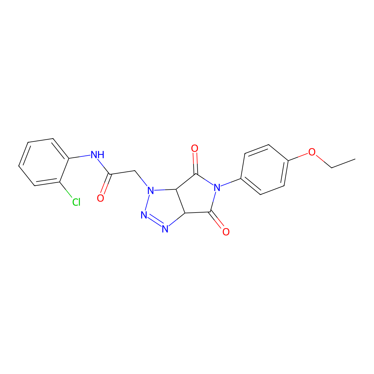 N-(2-chlorophenyl)-2-(5-(4-ethoxyphenyl)-4,6-dioxo-4,5,6,6a-tetrahydropyrrolo[3,4-d][1,2,3]triazol-1(3aH)-yl)acetamide molecular structure, CAS 1052616-18-8