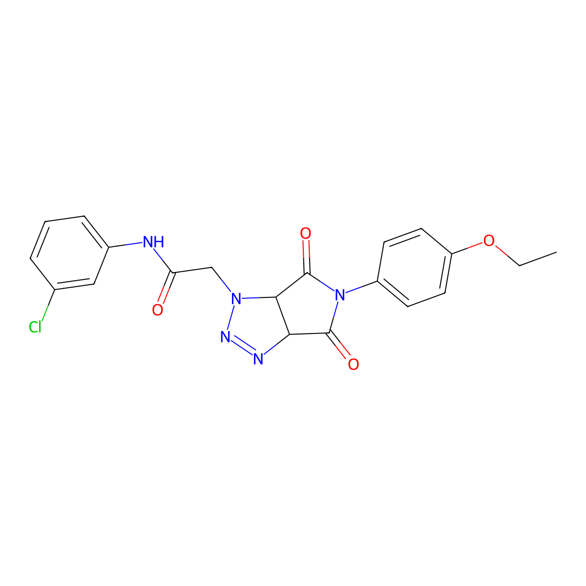 N-(3-chlorophenyl)-2-(5-(4-ethoxyphenyl)-4,6-dioxo-4,5,6,6a-tetrahydropyrrolo[3,4-d][1,2,3]triazol-1(3aH)-yl)acetamide molecular structure, CAS 1052616-47-3