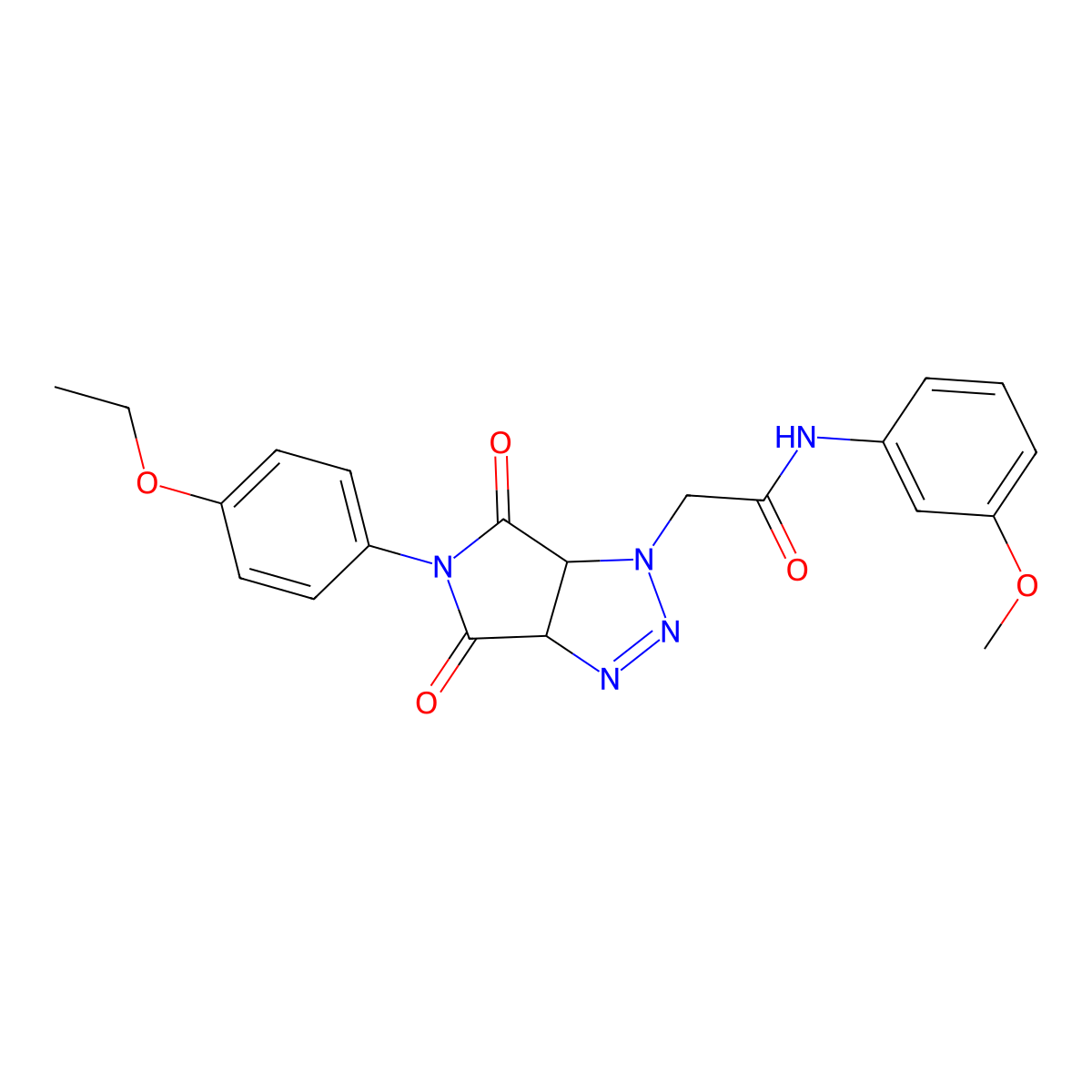 2-(5-(4-ethoxyphenyl)-4,6-dioxo-4,5,6,6a-tetrahydropyrrolo[3,4-d][1,2,3]triazol-1(3aH)-yl)-N-(3-methoxyphenyl)acetamide molecular structure, CAS 1052616-85-9