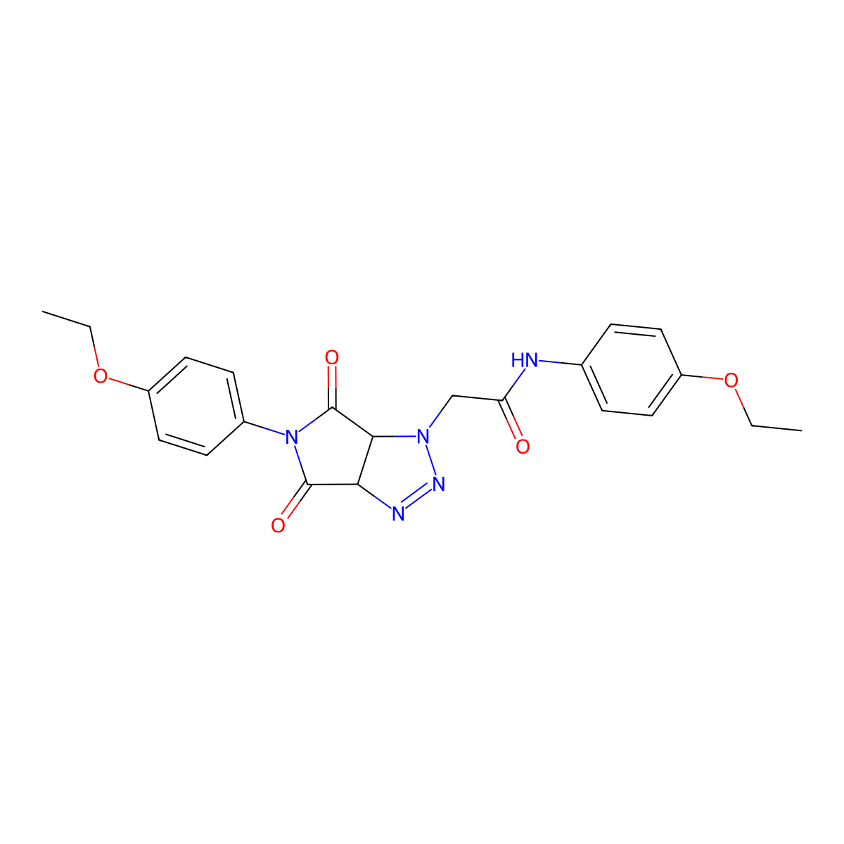 N-(4-ethoxyphenyl)-2-[5-(4-ethoxyphenyl)-4,6-dioxo-1H,3aH,4H,5H,6H,6aH-pyrrolo[3,4-d][1,2,3]triazol-1-yl]acetamide molecular structure, CAS 1052617-08-9