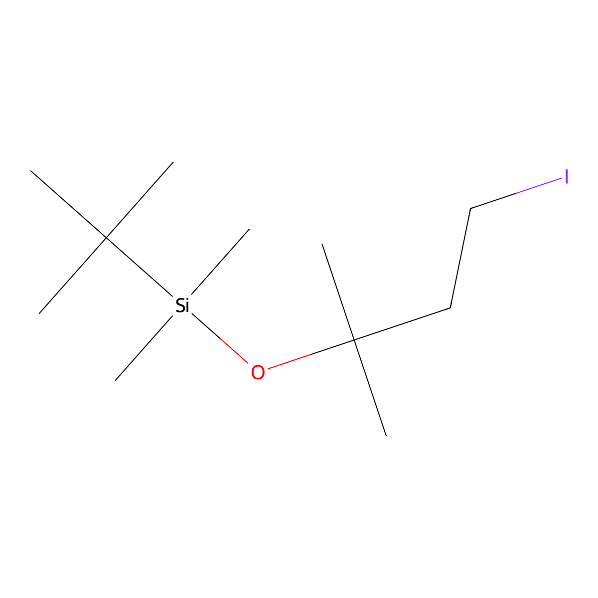 tert-Butyl-(3-iodo-1,1-dimethyl-propoxy)-dimethyl-silane molecular structure, CAS 105262-85-9