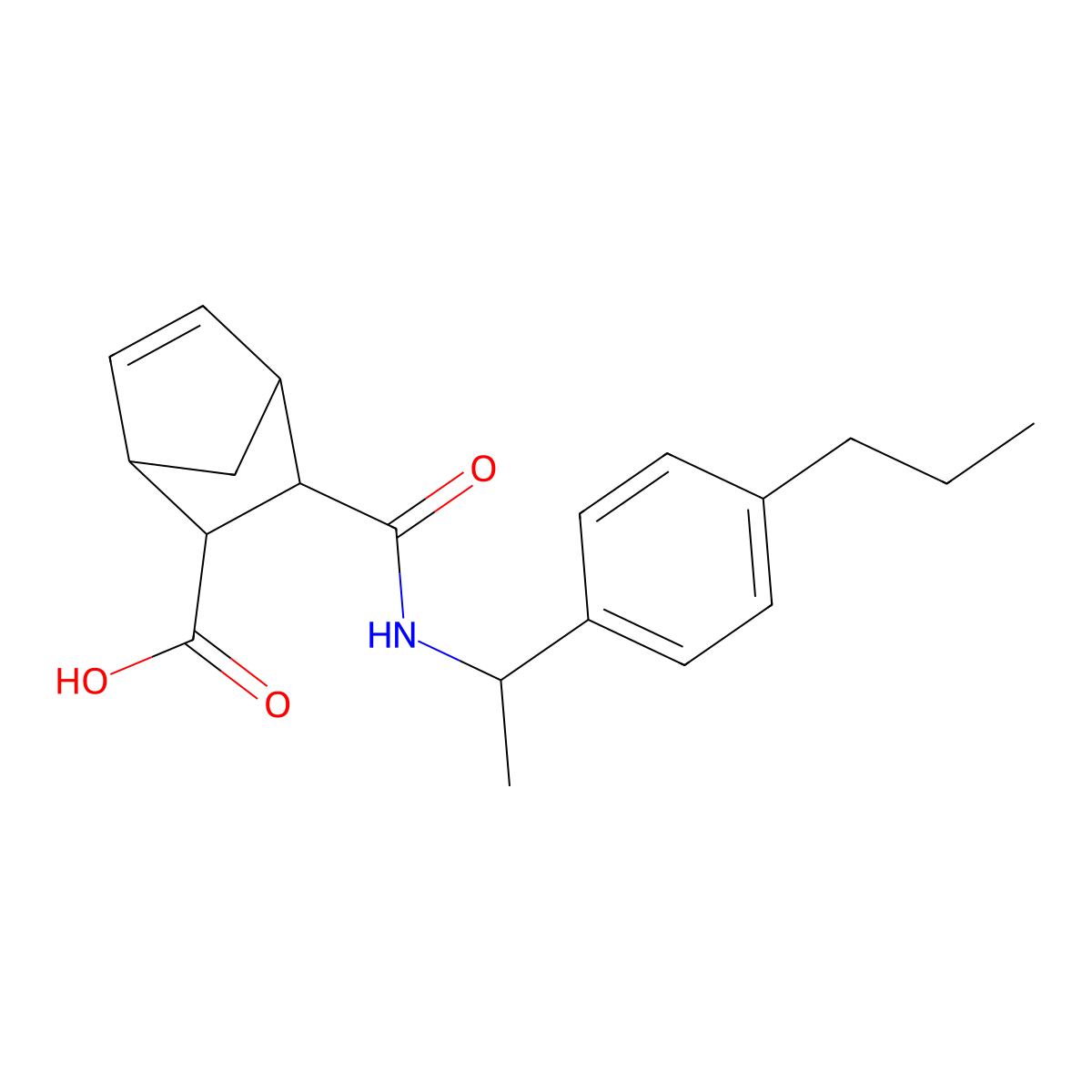 3-{[1-(4-Propylphenyl)ethyl]carbamoyl}bicyclo[2.2.1]hept-5-ene-2-carboxylic acid molecular structure, CAS 1052629-85-2