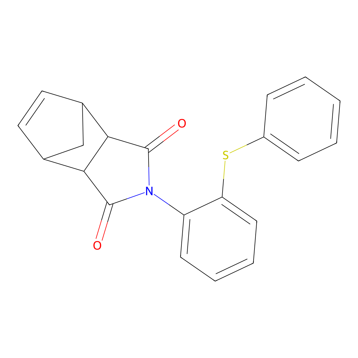 2-[2-(phenylsulfanyl)phenyl]-3a,4,7,7a-tetrahydro-1H-4,7-methanoisoindole-1,3(2H)-dione molecular structure, CAS 1052633-40-5