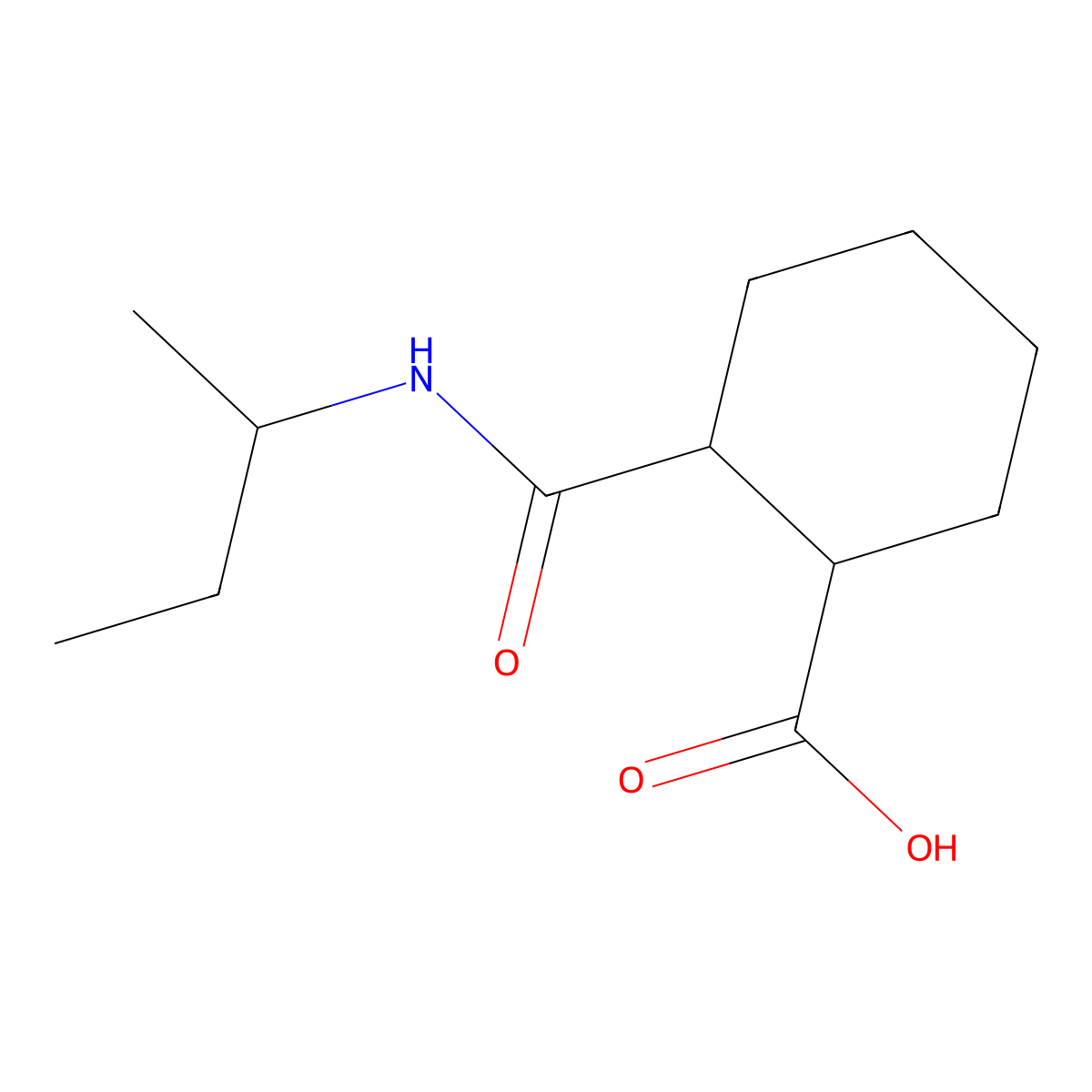 2-[(Sec-butylamino)carbonyl]cyclohexanecarboxylic acid molecular structure, CAS 1052642-90-6