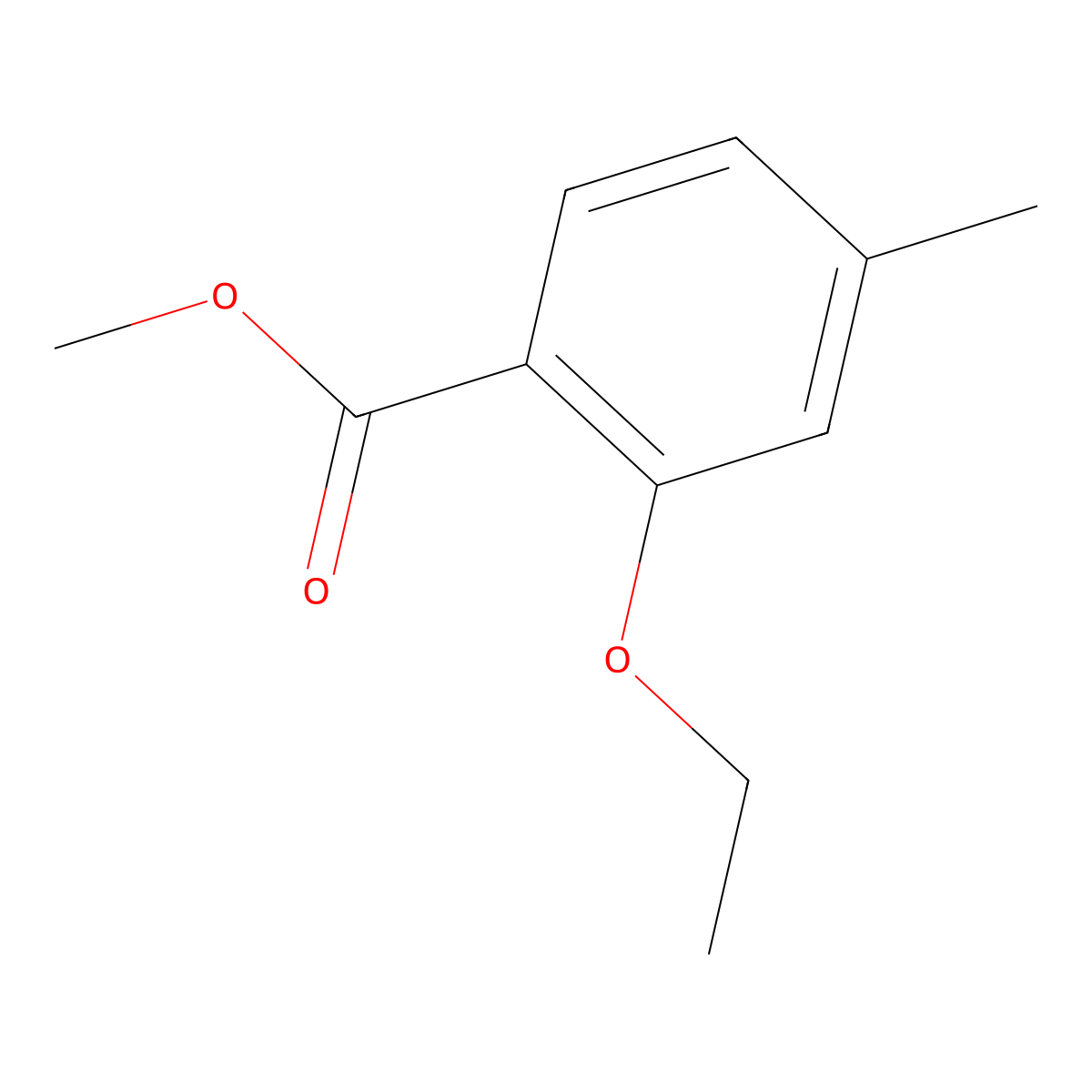 Methyl 2-ethoxy-4-methylbenzoate molecular structure, CAS 1052647-23-0
