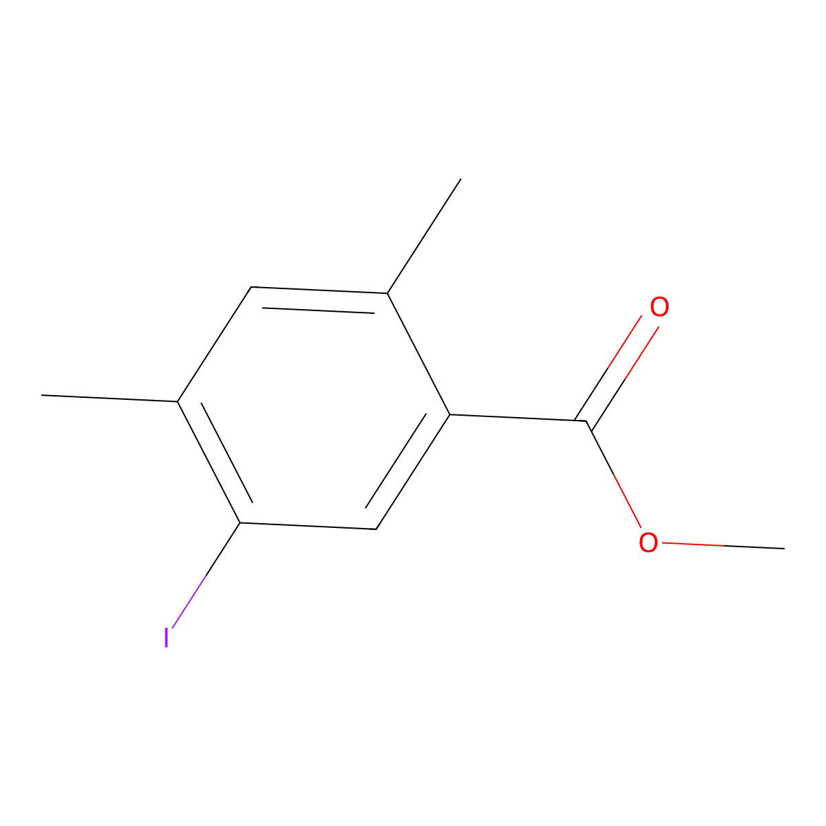 Methyl 5-iodo-2,4-dimethylbenzoate molecular structure, CAS 1052647-27-4