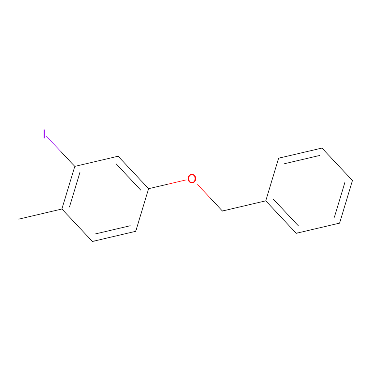 4-(Benzyloxy)-2-iodo-1-methylbenzene molecular structure, CAS 1052647-33-2