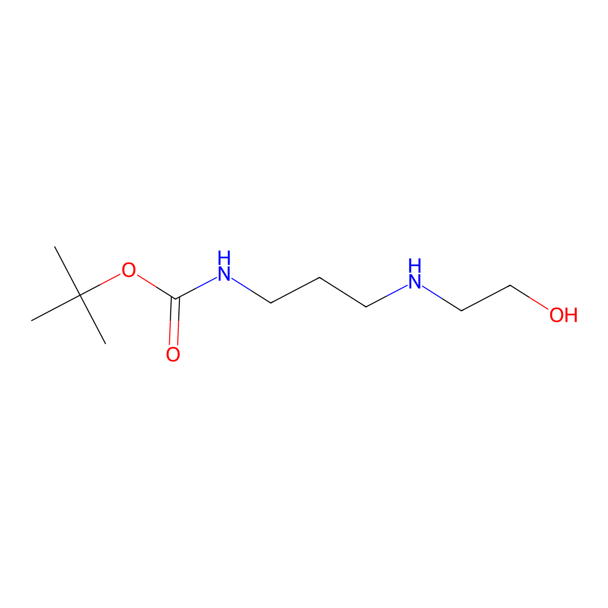 [3-(2-Hydroxy-ethylamino)-propyl]-carbamic acid tert-butyl ester molecular structure, CAS 1052648-05-1