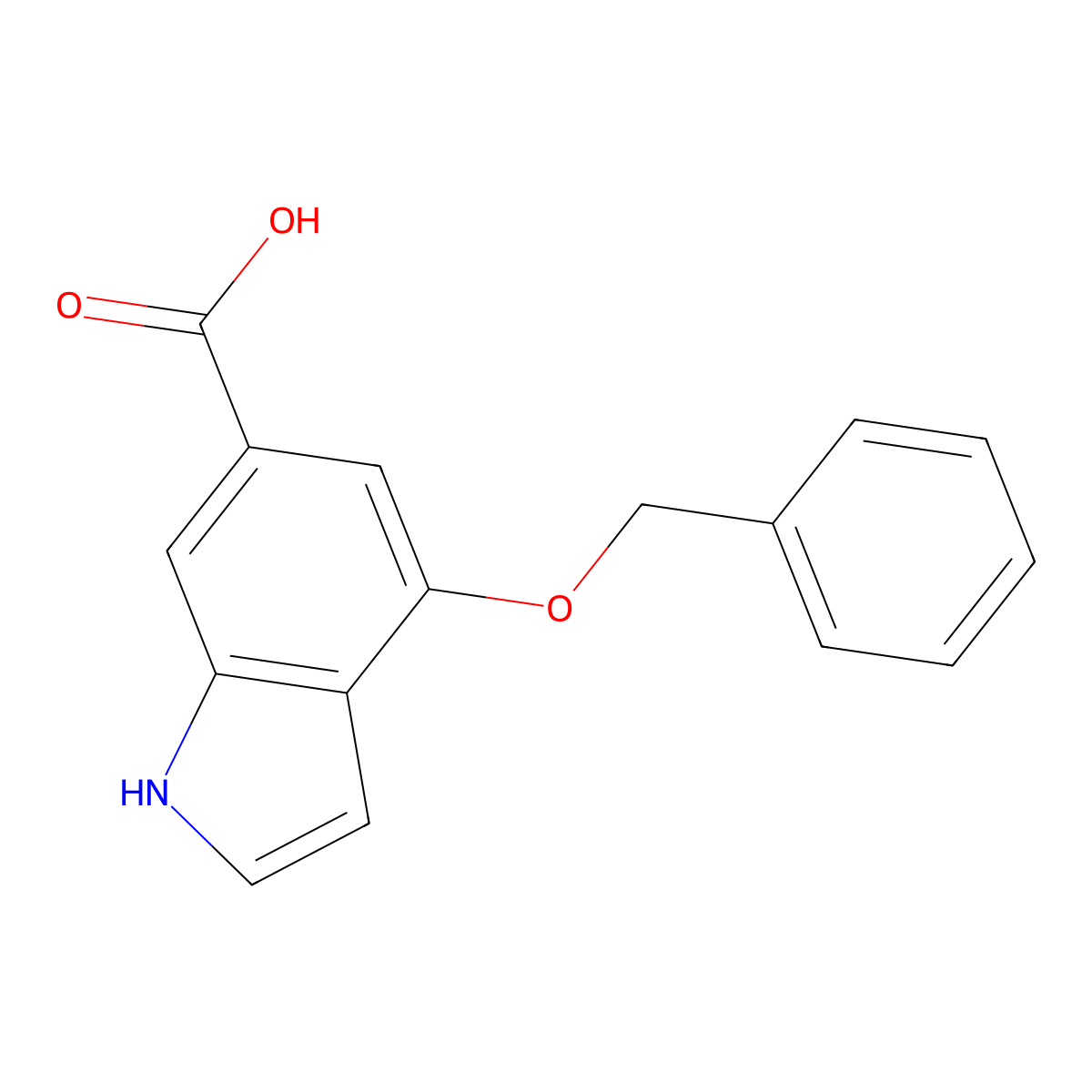 4-(benzyloxy)-1H-indole-6-carboxylic acid molecular structure, CAS 105265-24-5