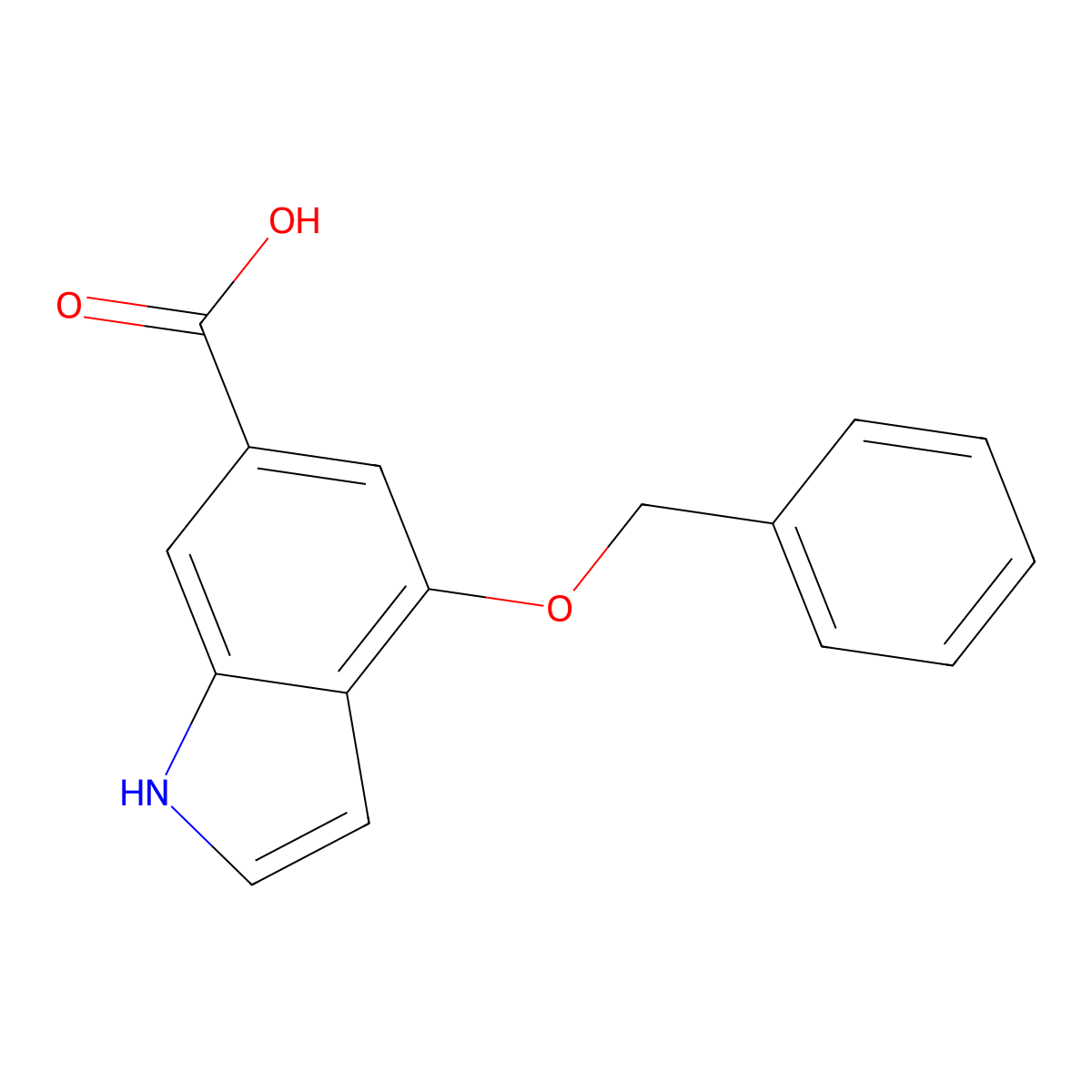 4-(benzyloxy)-1H-indole-6-carboxylic acid molecular structure, CAS 105265-24-5