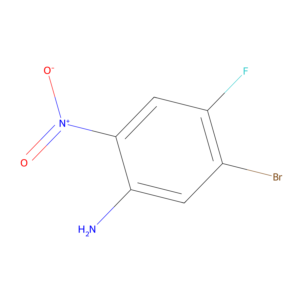 5-Bromo-4-fluoro-2-nitroaniline molecular structure, CAS 1052686-50-6