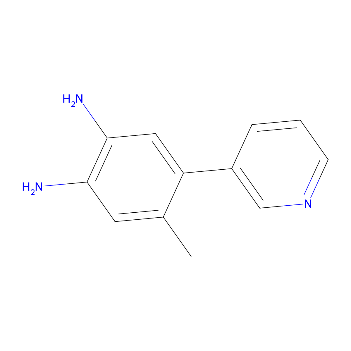4-Methyl-5-pyridin-3-ylbenzene-1,2-diamine molecular structure, CAS 1052686-68-6