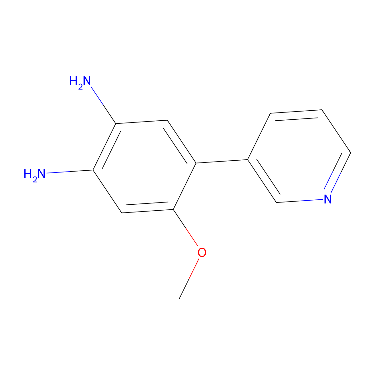 4-Methoxy-5-pyridin-3-ylbenzene-1,2-diamine molecular structure, CAS 1052686-69-7