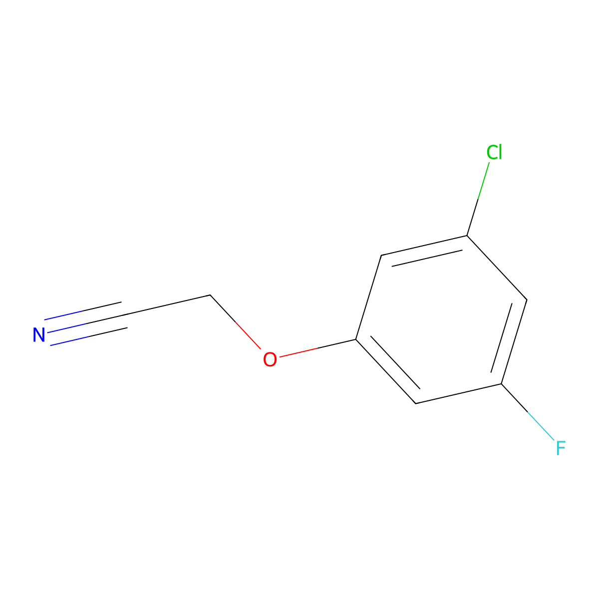 2-(3-Chloro-5-fluorophenoxy)acetonitrile molecular structure, CAS 1052695-63-2