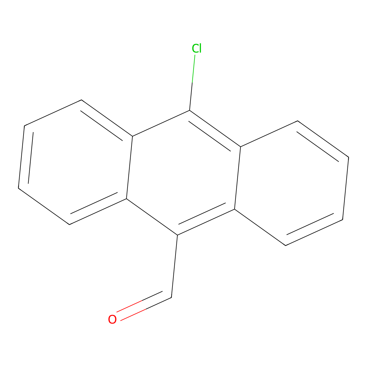 10-Chloro-9-anthraldehyde molecular structure, CAS 10527-16-9