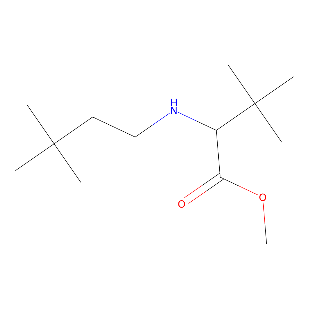 (S)-Methyl 2-((3,3-dimethylbutyl)amino)-3,3-dimethylbutanoate molecular structure, CAS 1052703-81-7