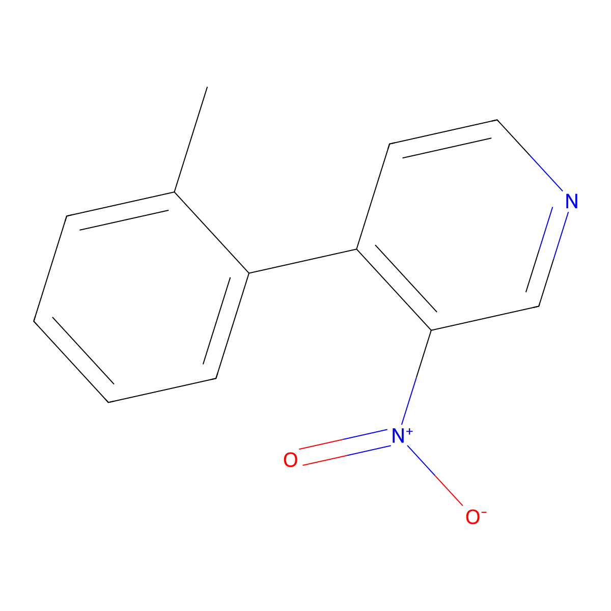 3-Nitro-4-(o-tolyl)pyridine molecular structure, CAS 1052705-84-6