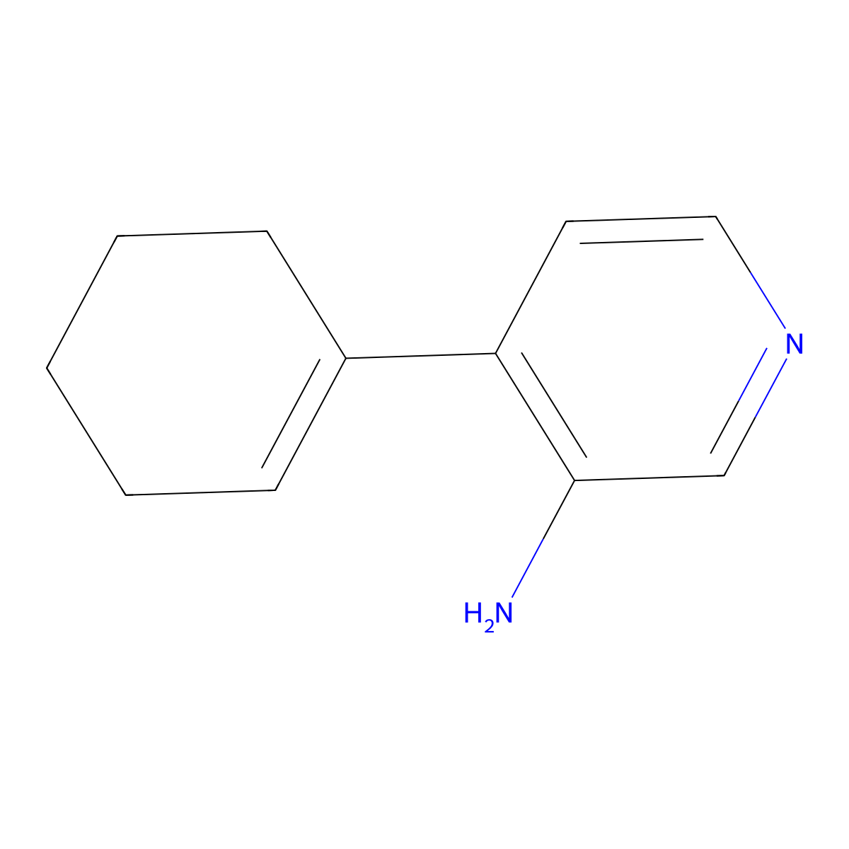 4-Cyclohexenylpyridin-3-amine molecular structure, CAS 1052705-85-7