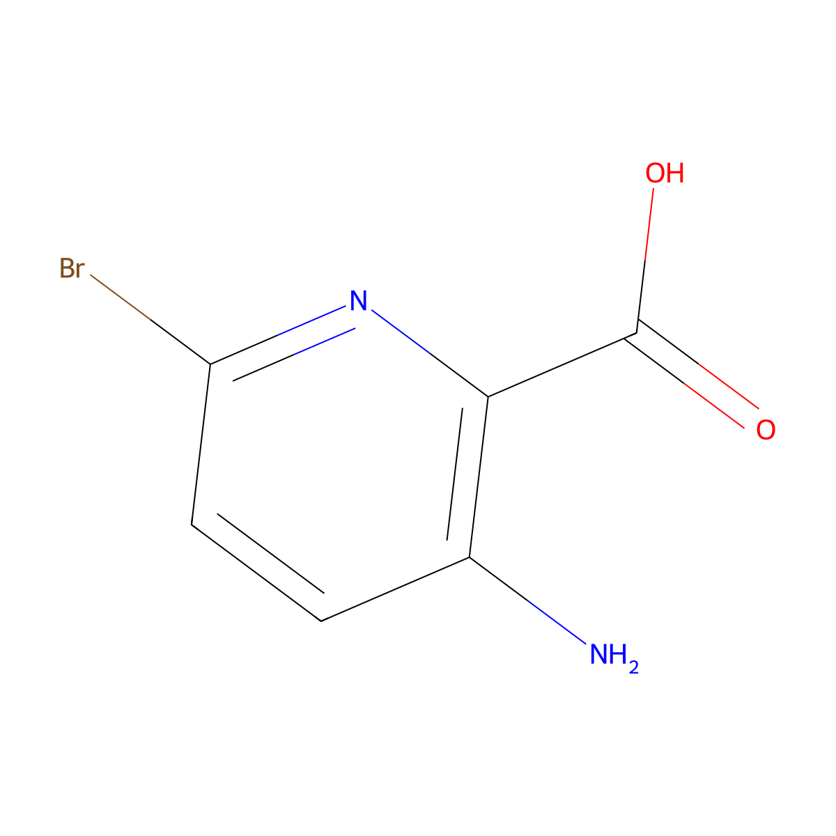 3-Amino-6-bromopicolinic acid molecular structure, CAS 1052708-46-9