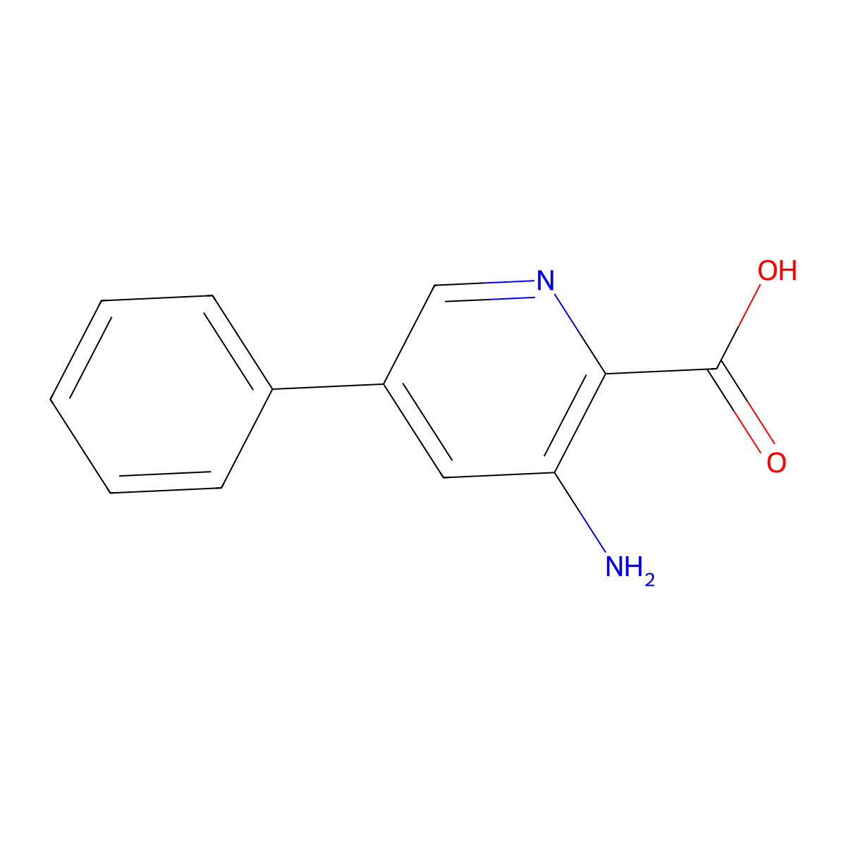 3-Amino-5-phenylpicolinic acid molecular structure, CAS 1052714-44-9