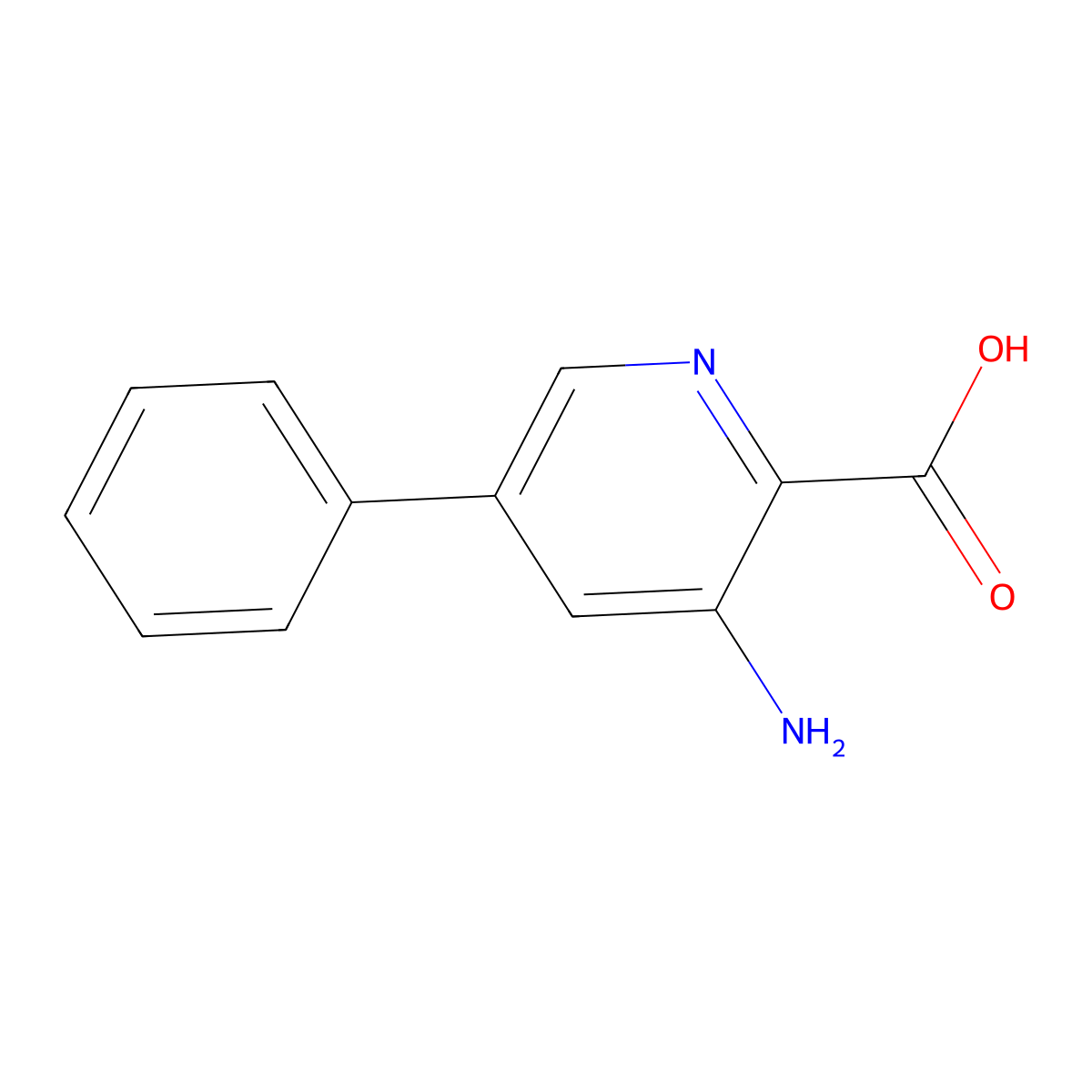 3-Amino-5-phenylpicolinic acid molecular structure, CAS 1052714-44-9