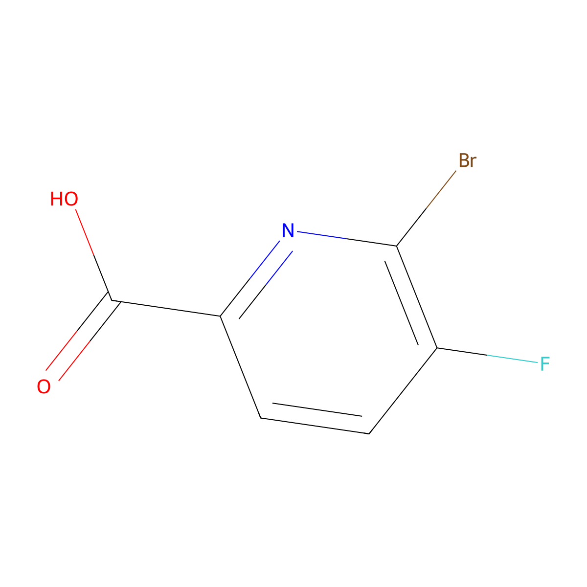 6-Bromo-5-fluoropicolinic Acid molecular structure, CAS 1052714-46-1