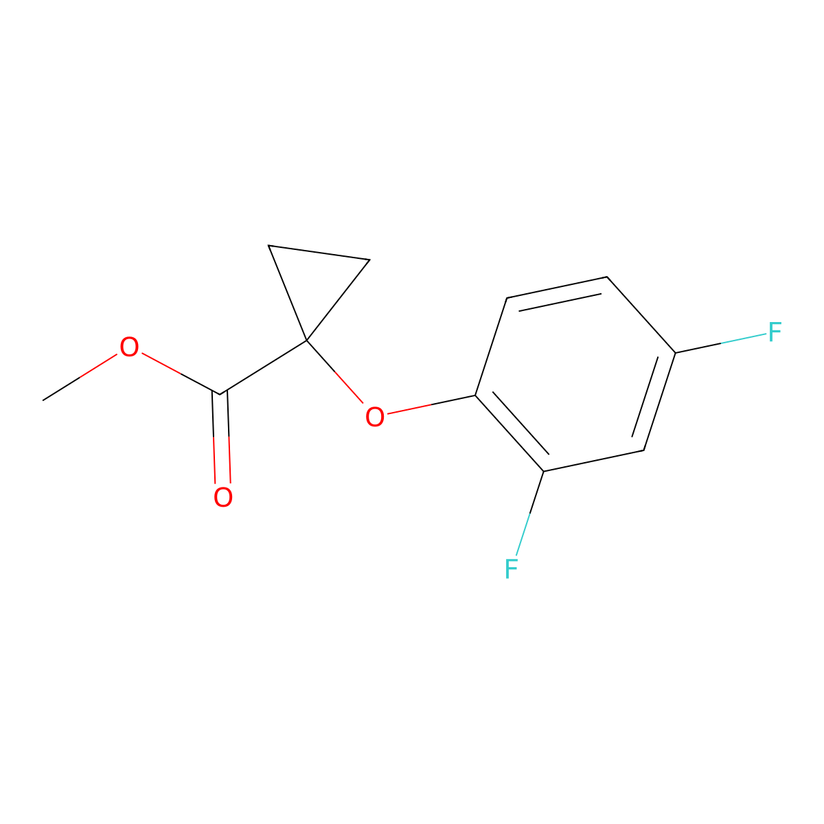 1-(2,4-Difluoro-phenoxy)-cyclopropanecarboxylic acid methyl ester molecular structure, CAS 1052722-14-1