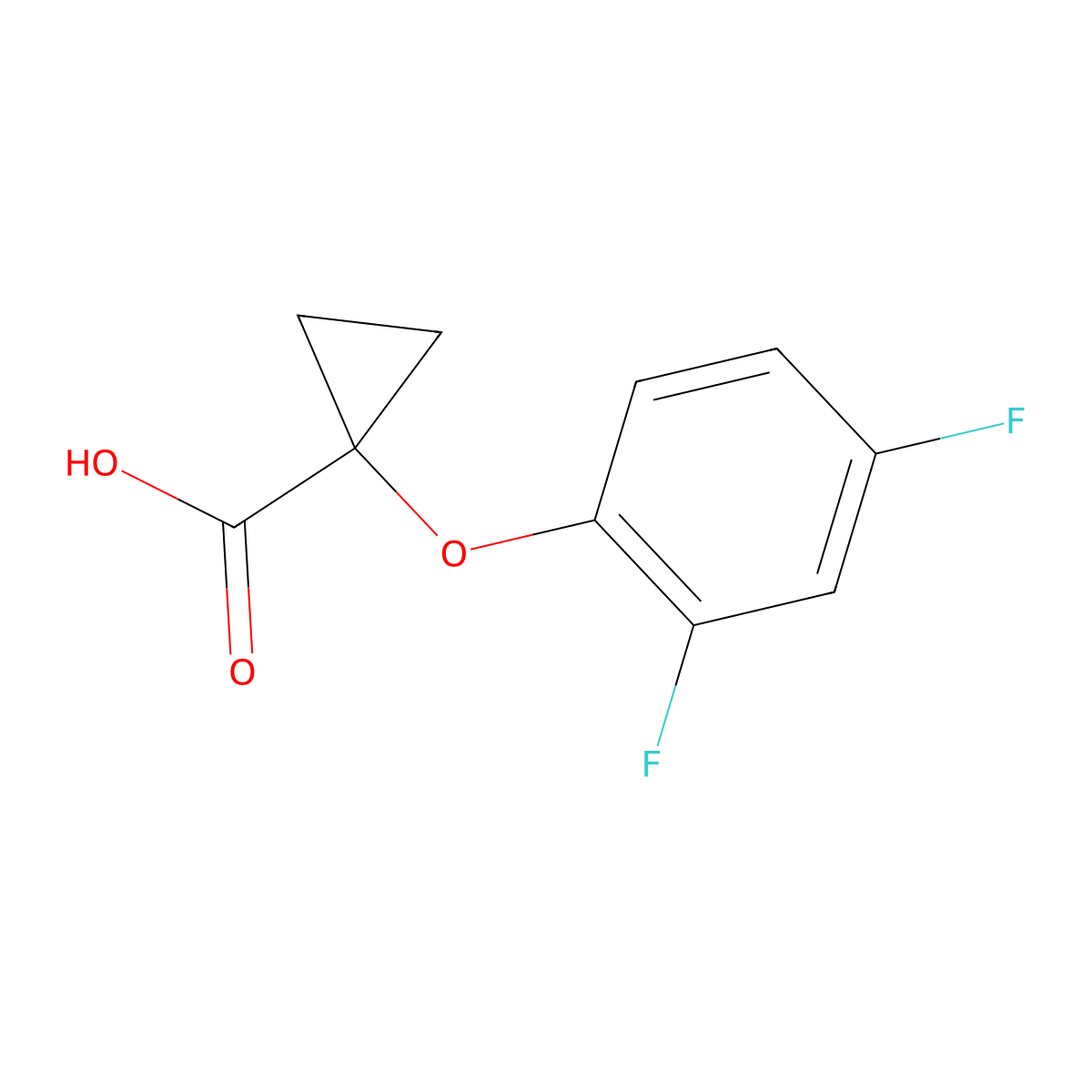 1-(2,4-Difluoro-phenoxy)-cyclopropanecarboxylic acid molecular structure, CAS 1052722-15-2