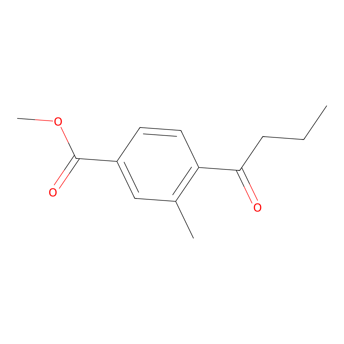 Methyl 4-butyryl-3-methylbenzoate molecular structure, CAS 1052723-91-7