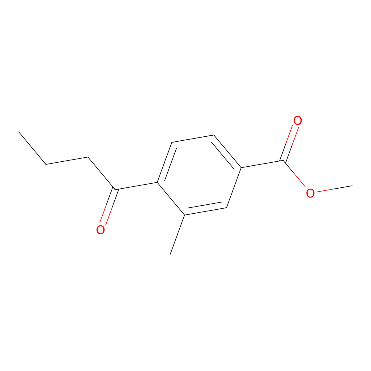 Methyl 4-butyryl-3-methylbenzoate molecular structure, CAS 1052723-91-7