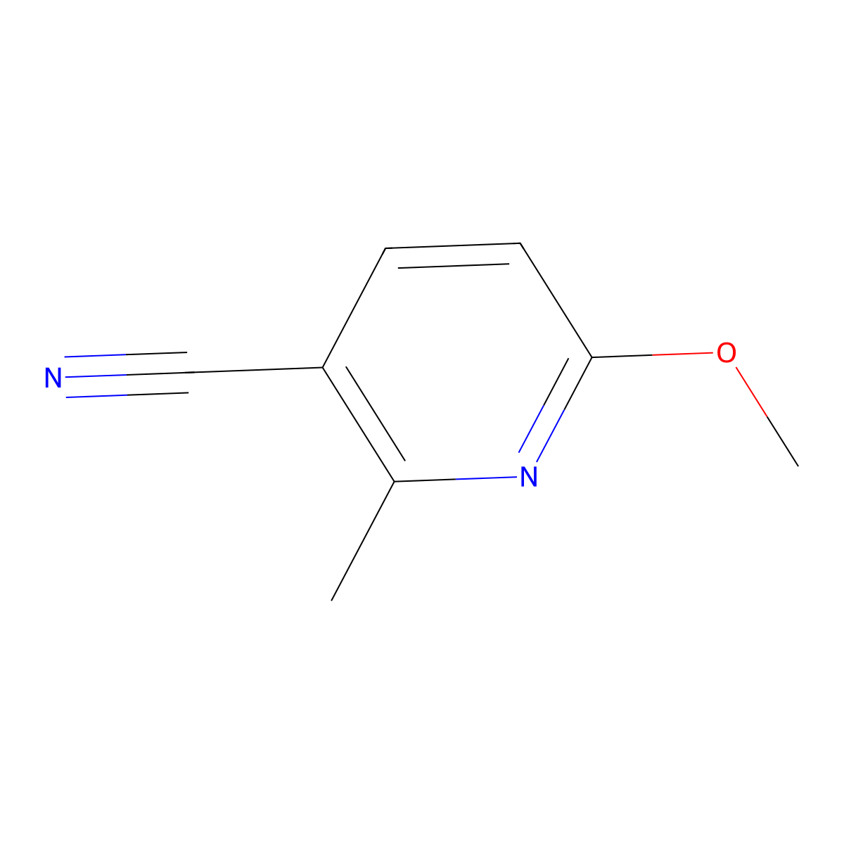 6-Methoxy-2-methylpyridine-3-carbonitrile molecular structure, CAS 105277-11-0
