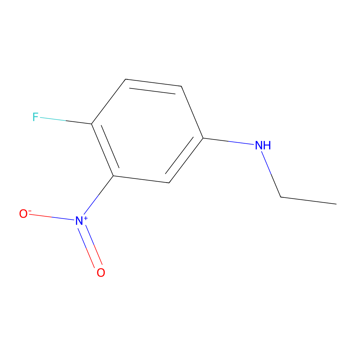 N-ethyl-4-fluoro-3-nitroaniline molecular structure, CAS 105279-49-0