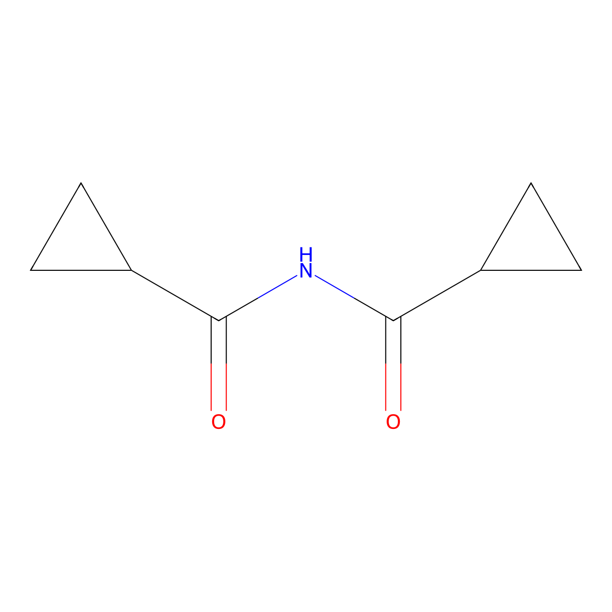 Dicyclopropanecarboxamide molecular structure, CAS 10528-56-0