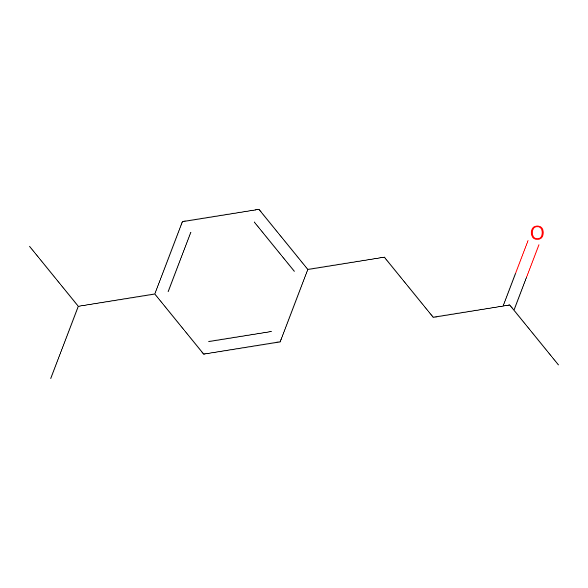 2-Butanone, 4-[4-(1-methylethyl)phenyl]- molecular structure, CAS 10528-64-0