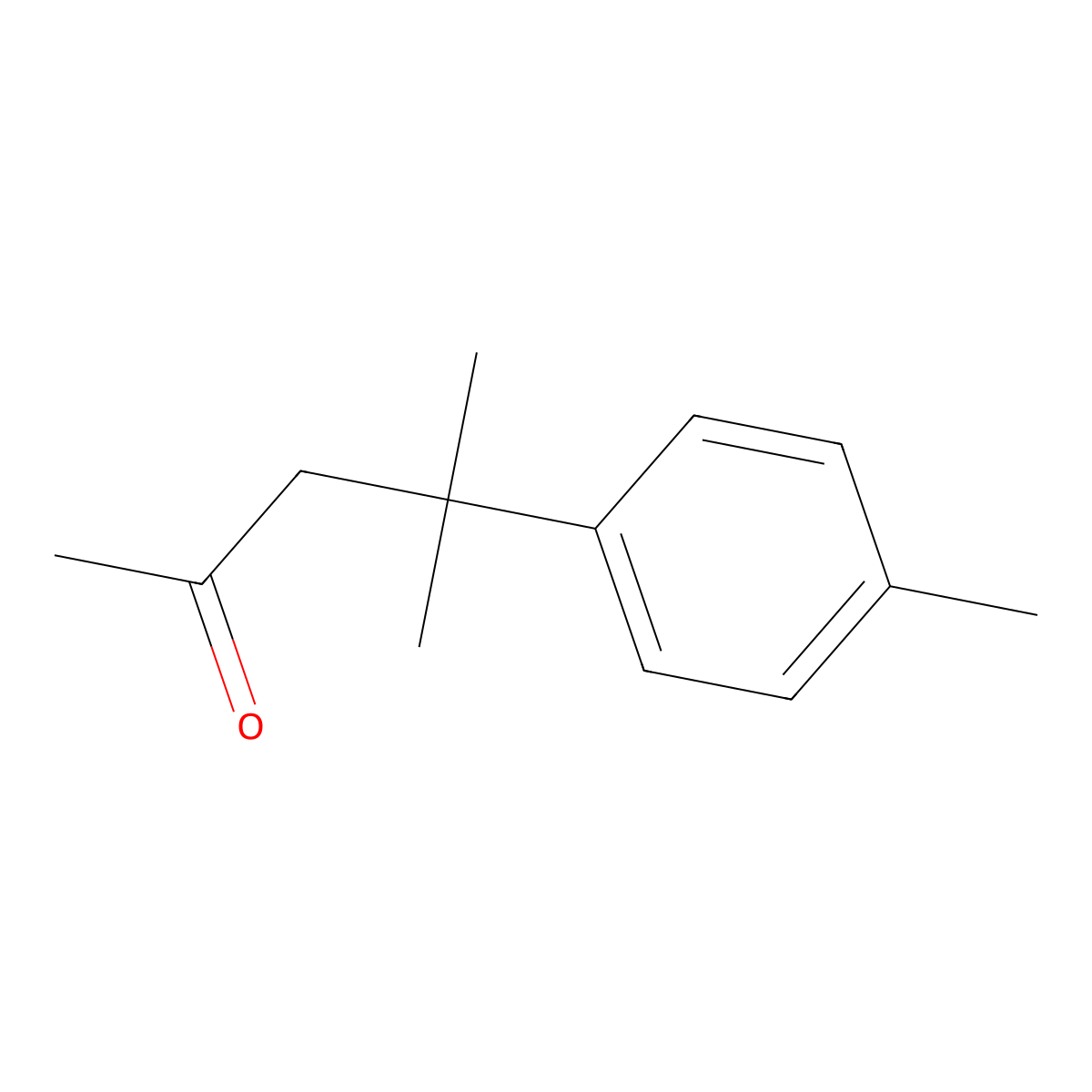 4-Methyl-4-(4-methylphenyl)pentan-2-one molecular structure, CAS 10528-65-1