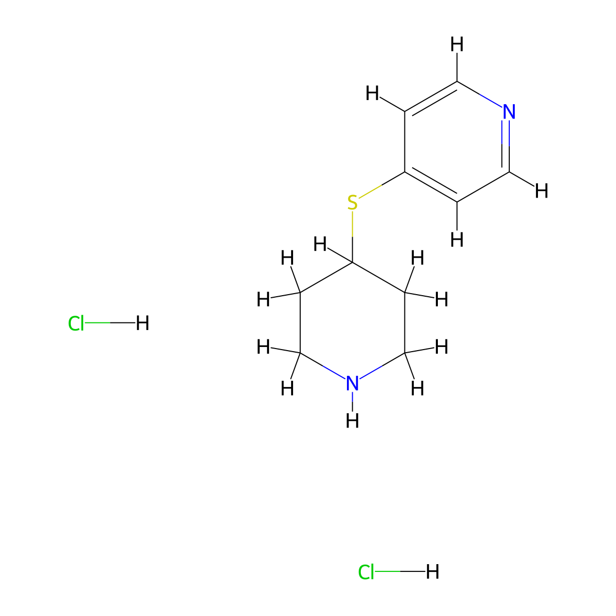 4-(Piperidin-4-ylsulfanyl)-pyridine Dihydrochloride molecular structure, CAS 105283-60-1