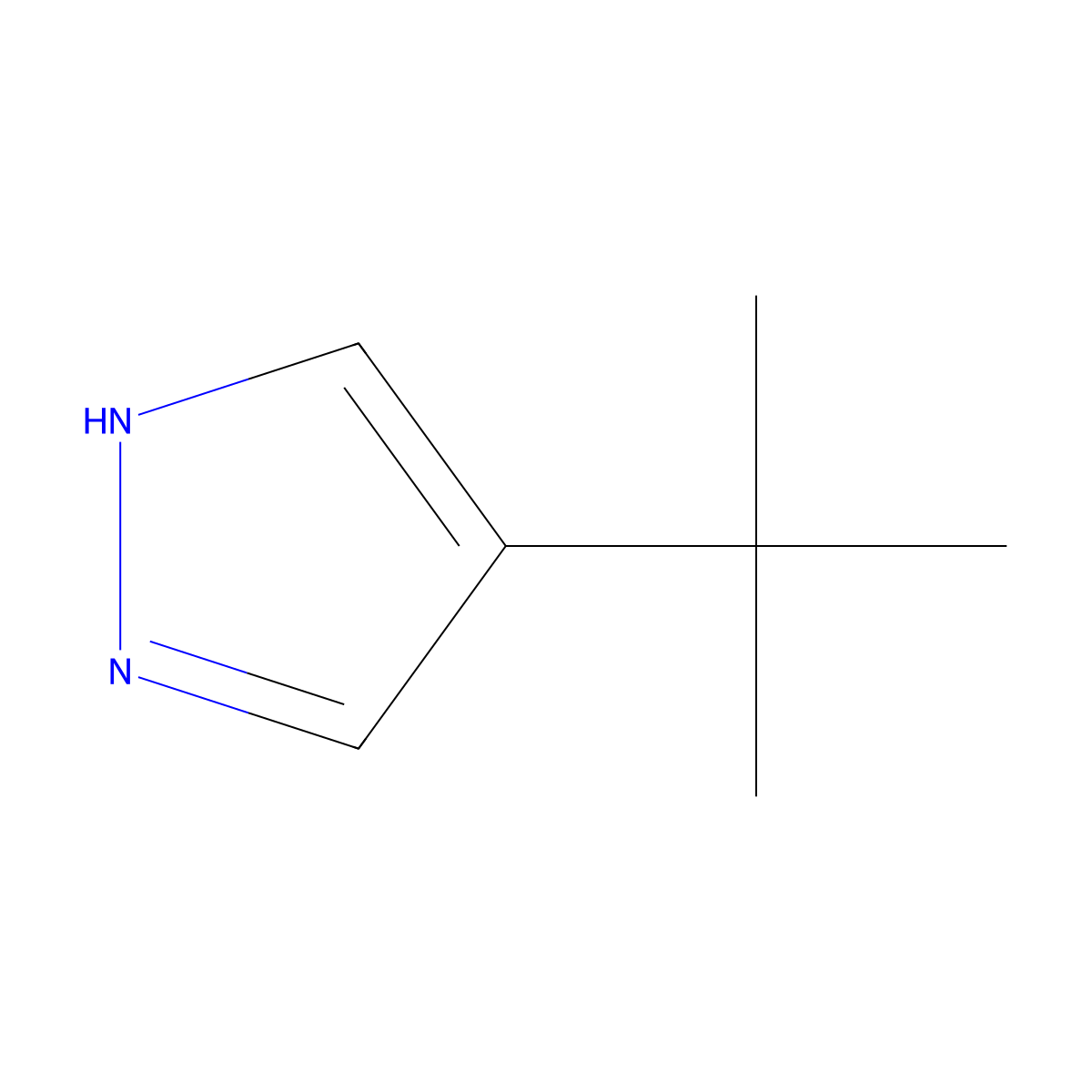 4-(tert-Butyl)-1H-pyrazole molecular structure, CAS 105285-21-0