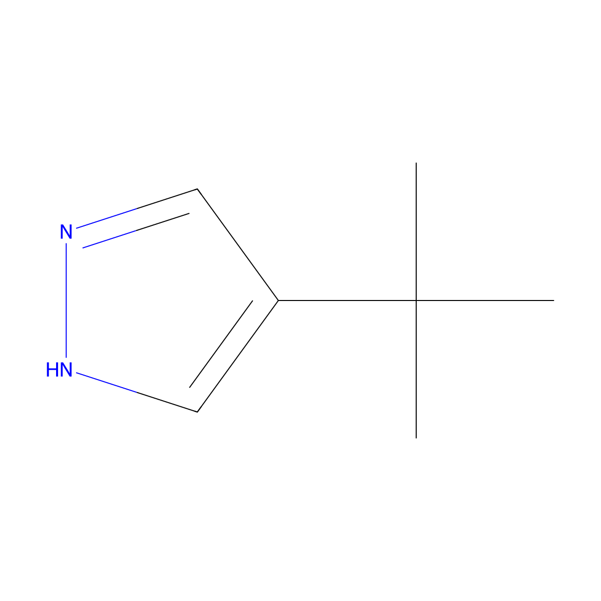 4-(tert-Butyl)-1H-pyrazole molecular structure, CAS 105285-21-0