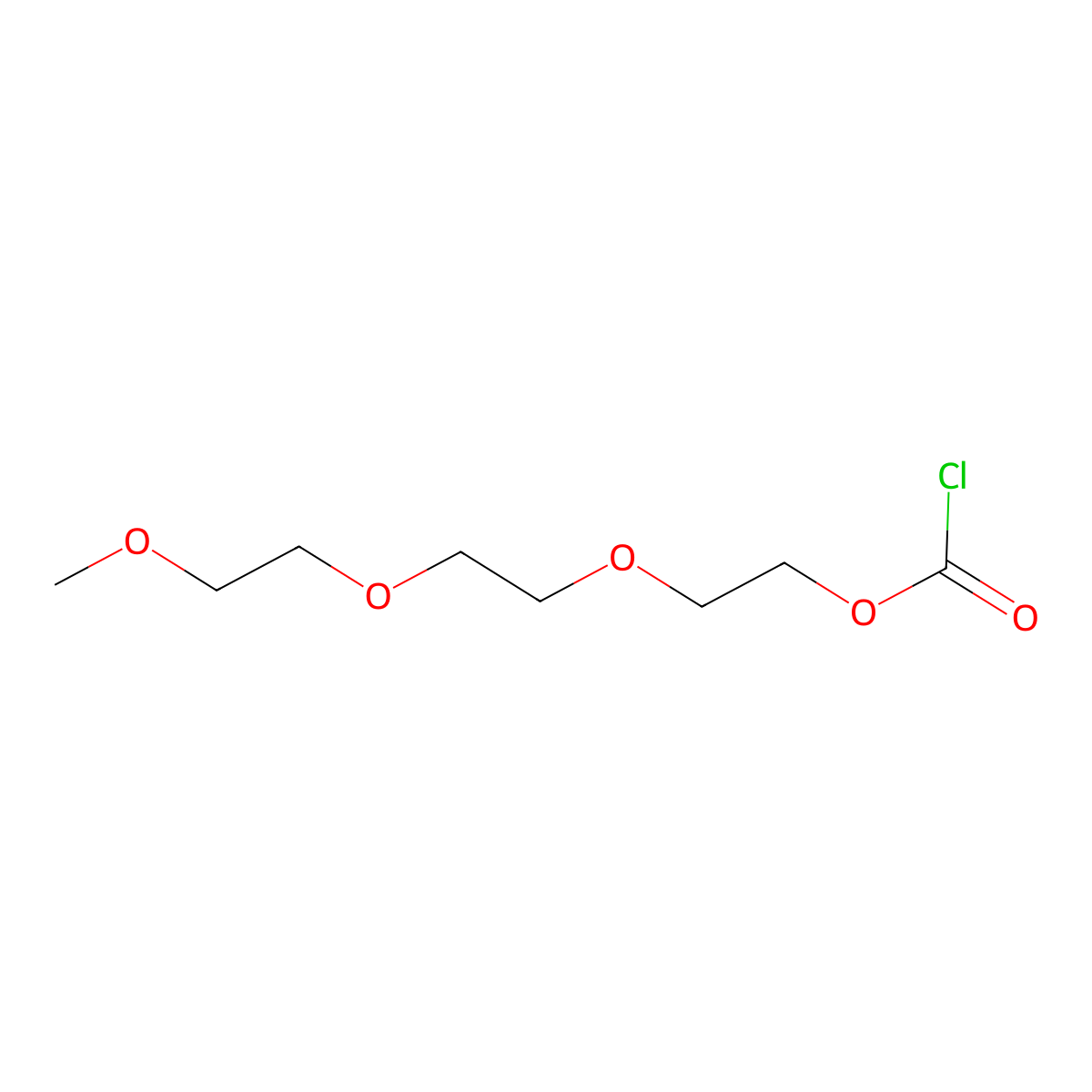 2-[2-(2-Methoxyethoxy)ethoxy]ethyl carbonochloridate molecular structure, CAS 105292-71-5