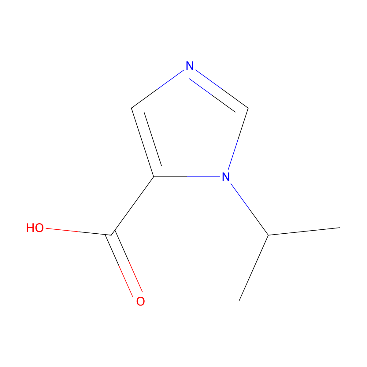 1-Isopropyl-1H-imidazole-5-carboxylic acid molecular structure, CAS 105293-81-0