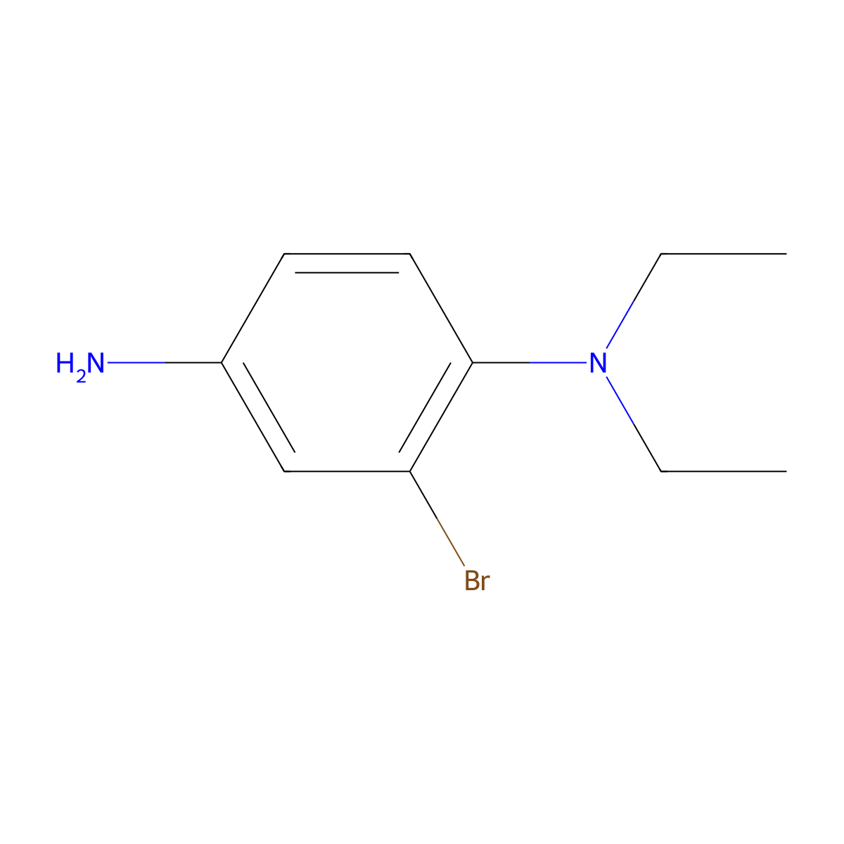 2-Bromo-1-N,1-N-diethylbenzene-1,4-diamine molecular structure, CAS 105294-26-6