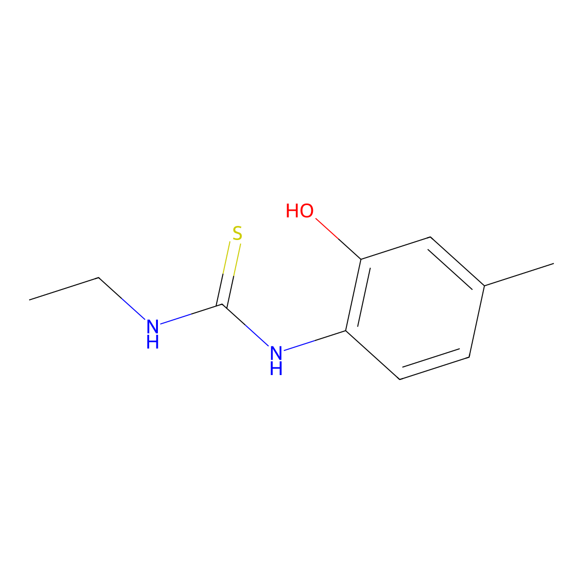 1-Ethyl-3-(2-hydroxy-4-methylphenyl)thiourea molecular structure, CAS 105295-54-3