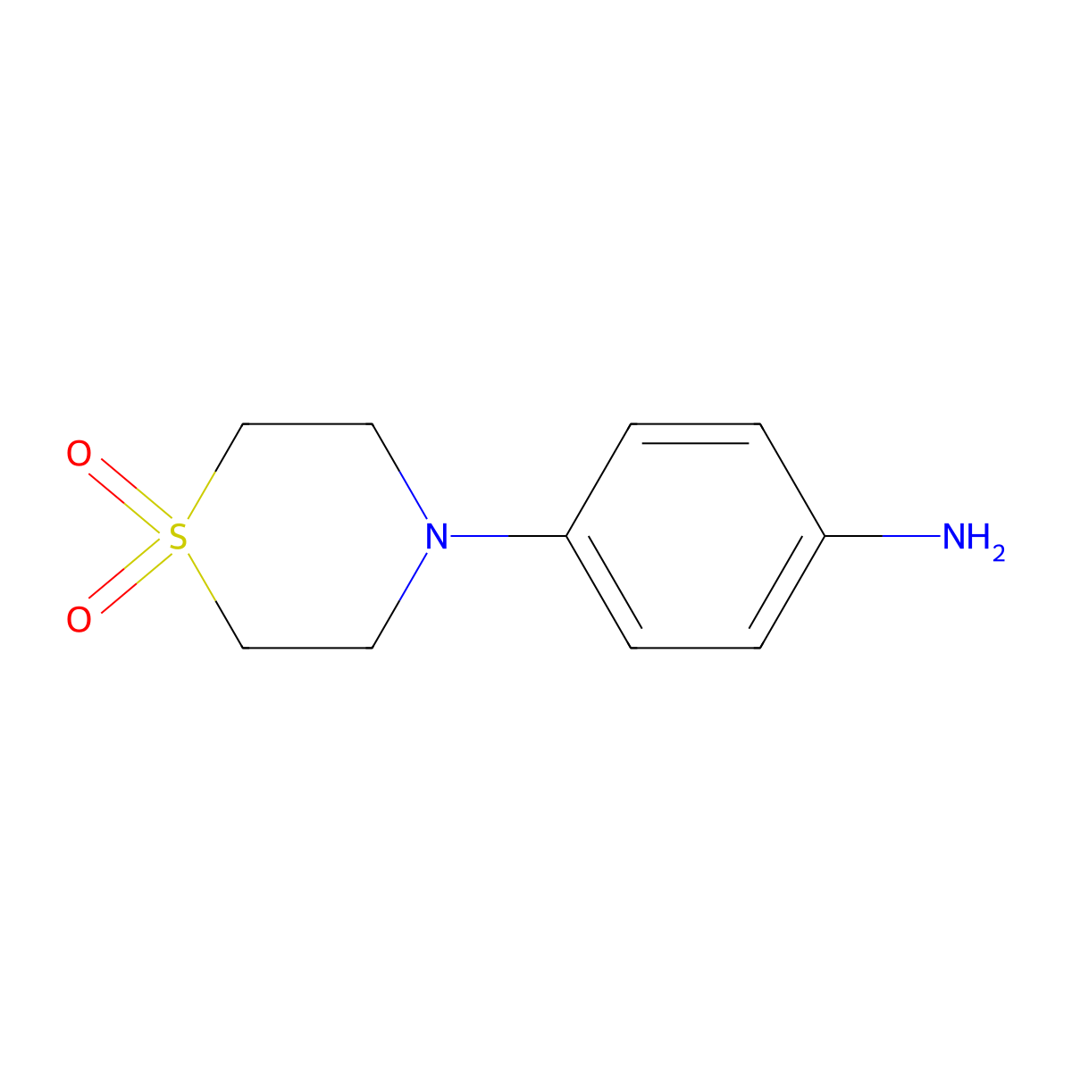4-(4-Aminophenyl)thiomorpholine 1,1-Dioxide molecular structure, CAS 105297-10-7