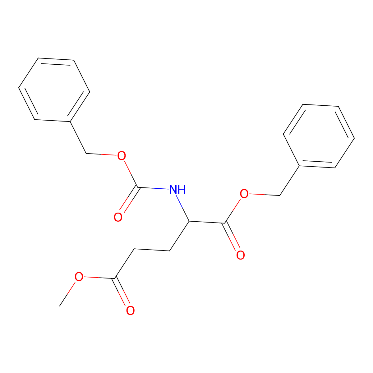1-Benzyl 5-methyl (2S)-2-{[(benzyloxy)carbonyl]amino}pentanedioate molecular structure, CAS 105299-31-8