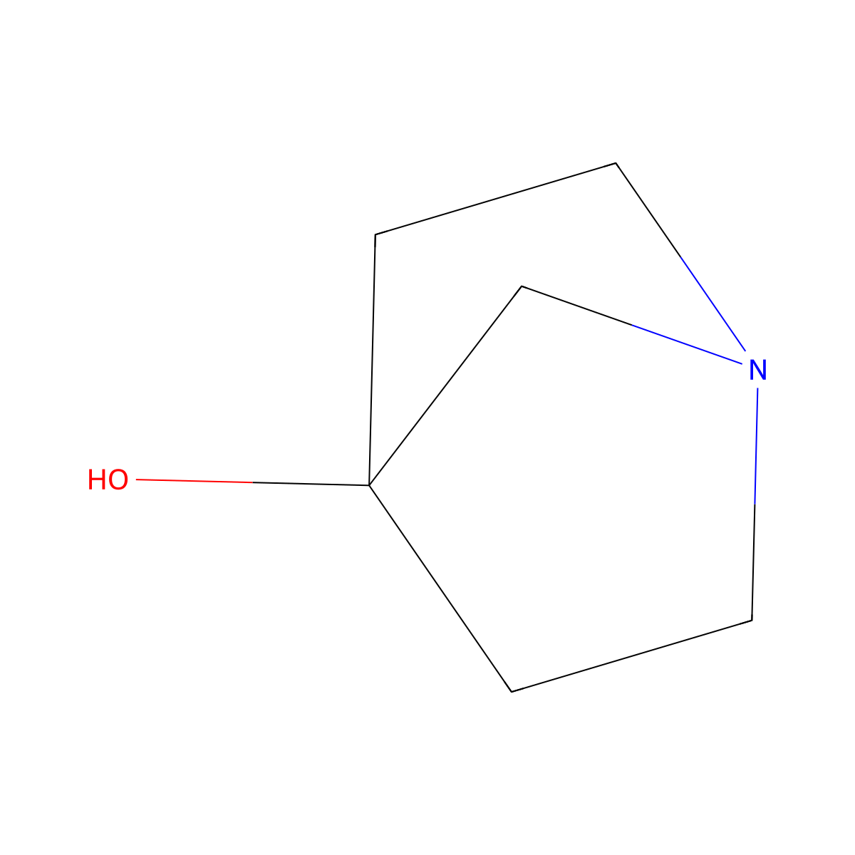1-Azabicyclo[2.2.1]heptan-4-ol molecular structure, CAS 105305-31-5