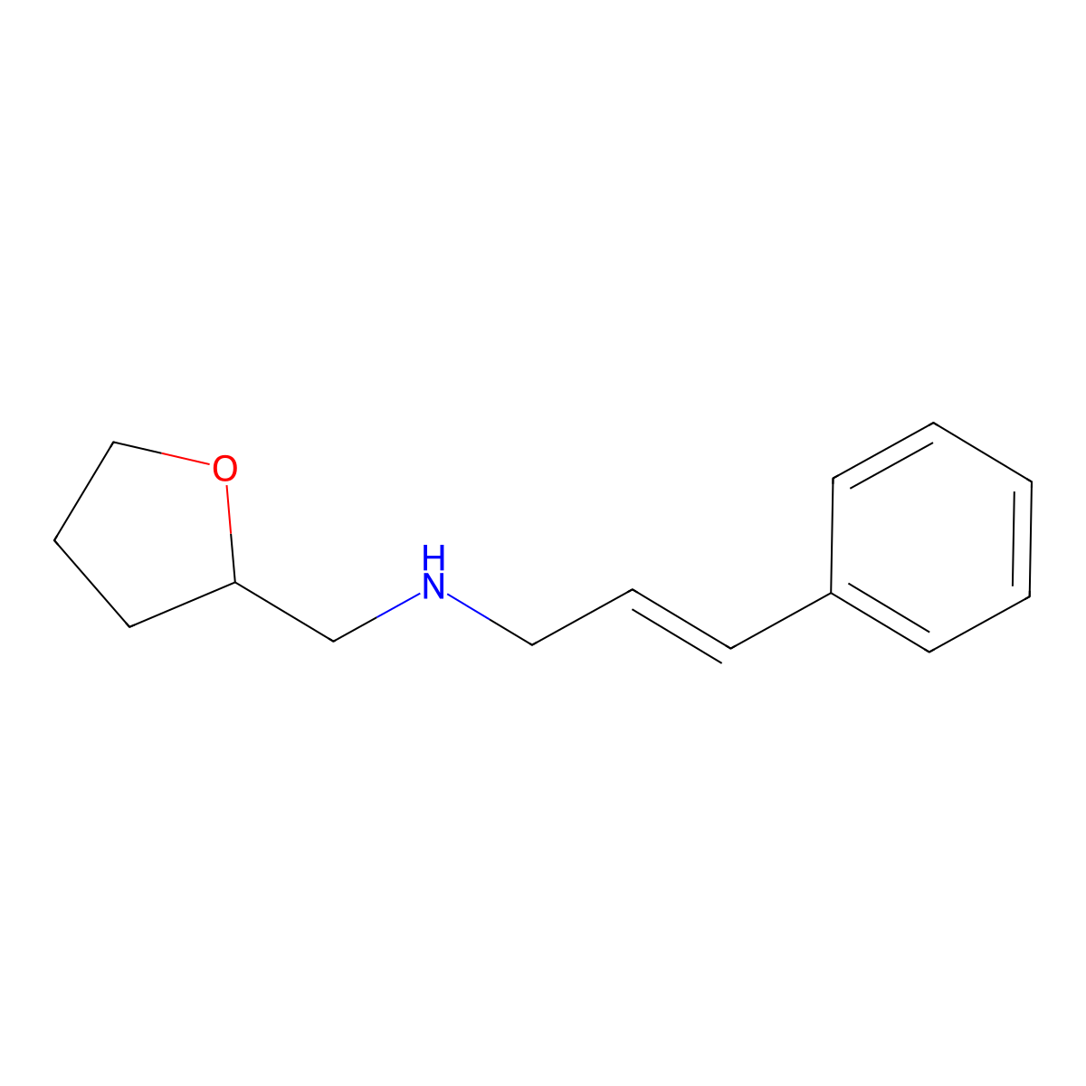 N-cinnamyl-N-(tetrahydro-2-furanylmethyl)amine molecular structure, CAS 1053054-87-7