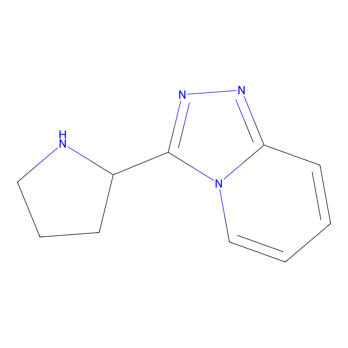 (2S)-2-{[1,2,4]triazolo[4,3-a]pyridin-3-yl}pyrrolidine molecular structure, CAS 1053058-13-1